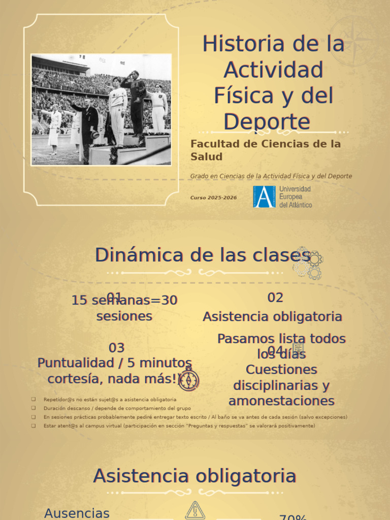 Presentación Historia de La Actividad Física y Del Deporte | PDF