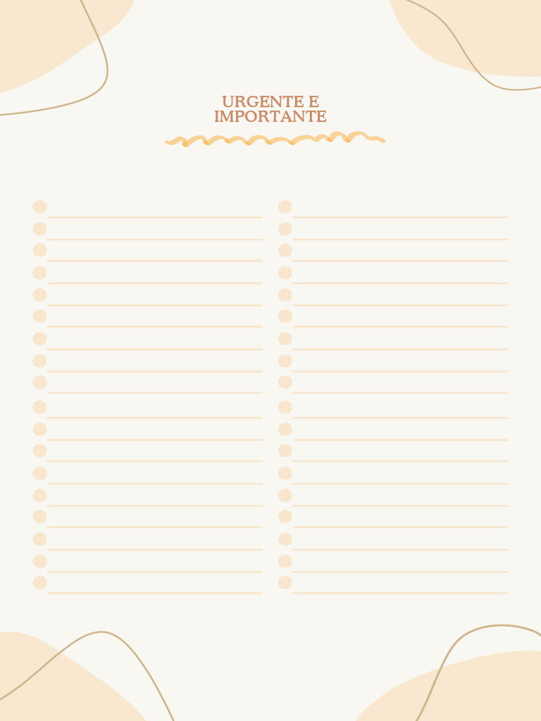 Checklist Lista de Objetivos y Metas Minimalista Formas Orgánicas Beis ...