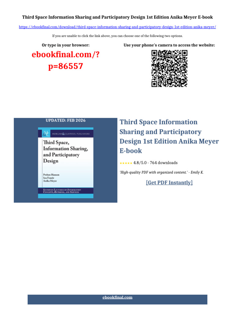 Third Space Information Sharing and Participatory Design 1st Edition ...