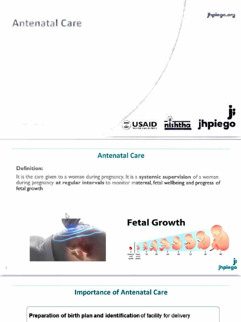 Antenatal Care | PDF