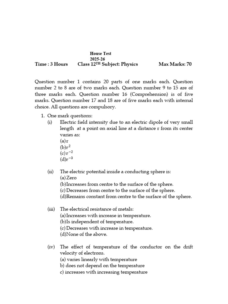 12th Physics Question Paper | PDF | Earth's Magnetic Field | Magnetic Field