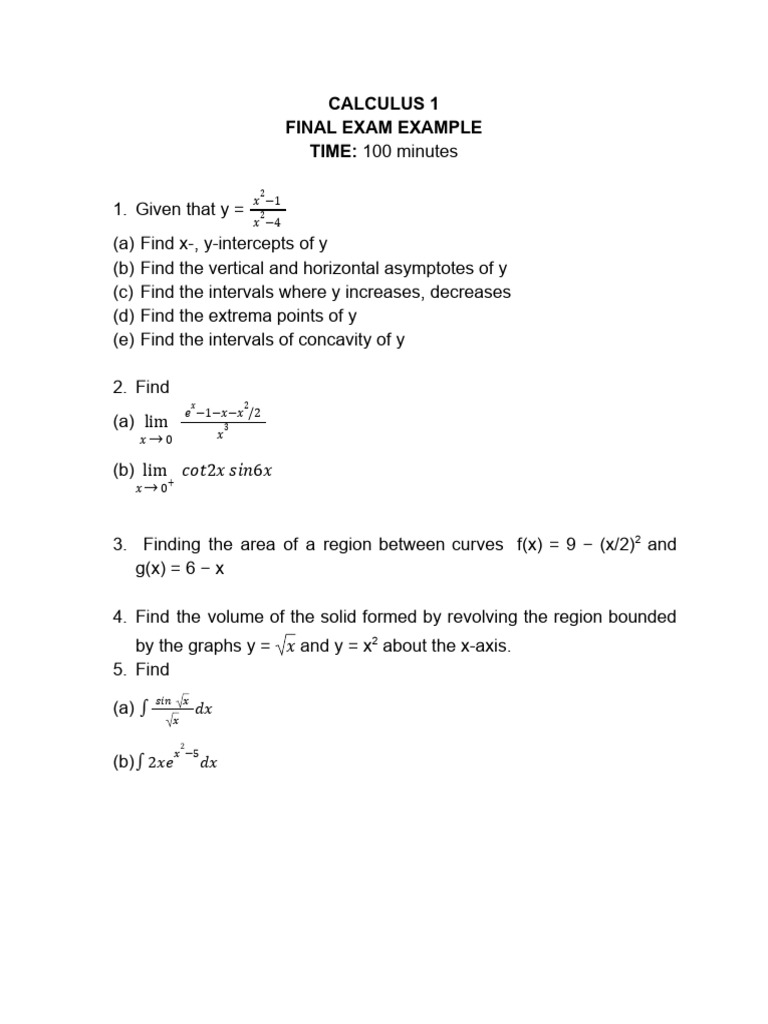Final Exam Example | PDF
