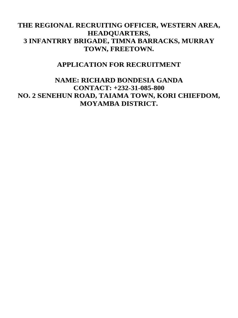Application Cover | PDF