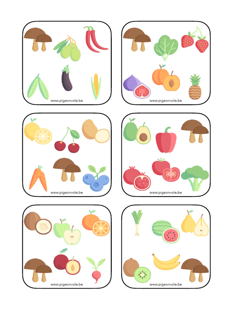 Dobble Fruits Et Légumes | PDF