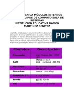 Ficha Tecnica y Matriz de Los Modeulos Internos Un Computador