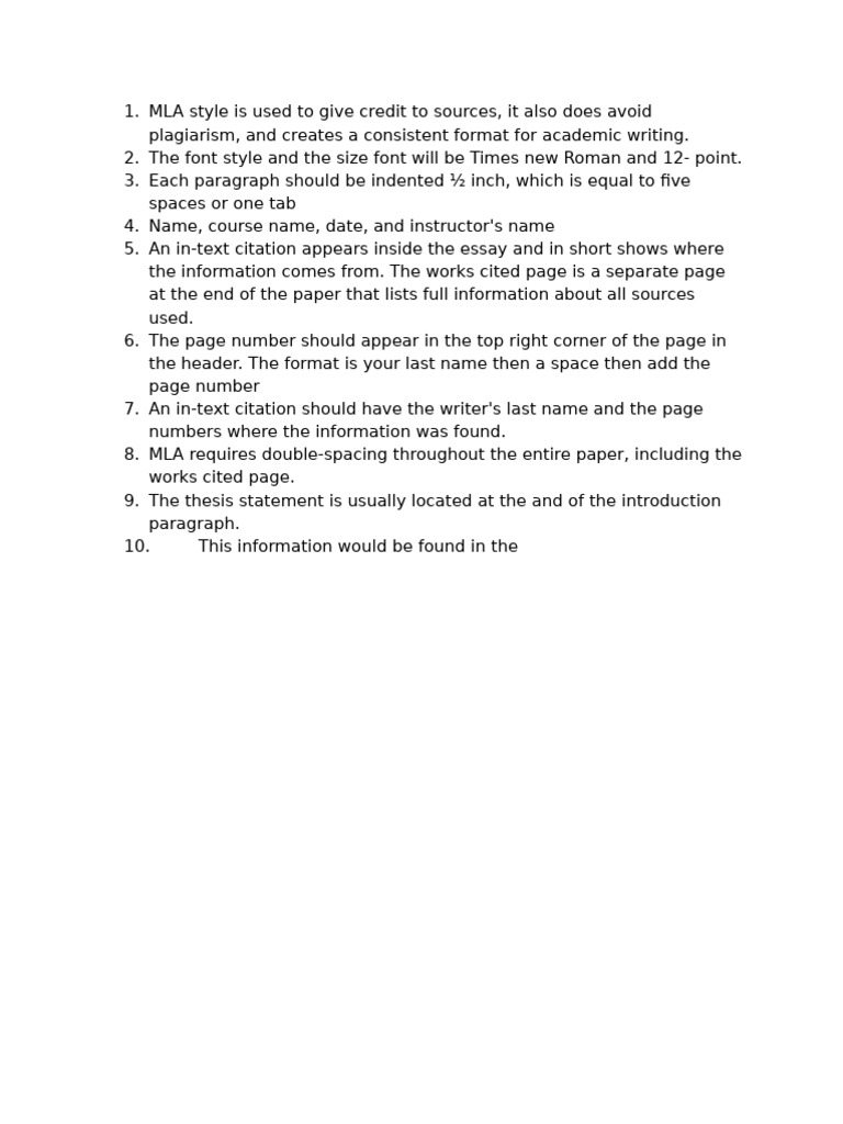 MLA Format Assignment | PDF