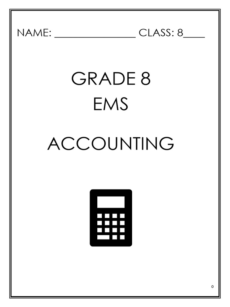 2022 Grade 8 Accounting Booklet | PDF | Debits And Credits | Banks