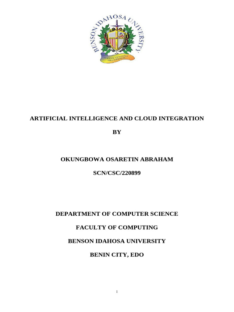Artificial Intelligence and Cloud Integration | PDF | Cloud Computing ...