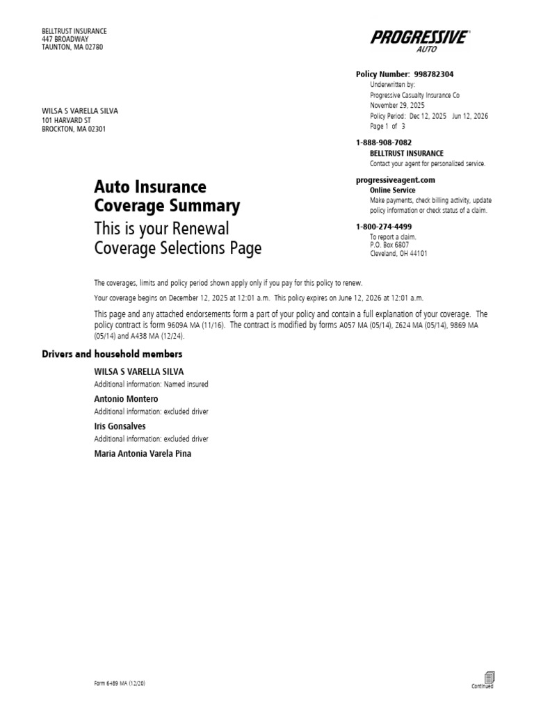 Coverage Selection Form | PDF | Insurance | Financial Risk