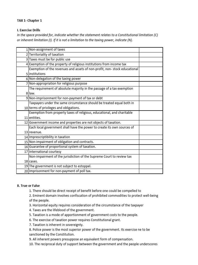 Tax+1 Chapter+1-Activity.+2026+02+06 | PDF
