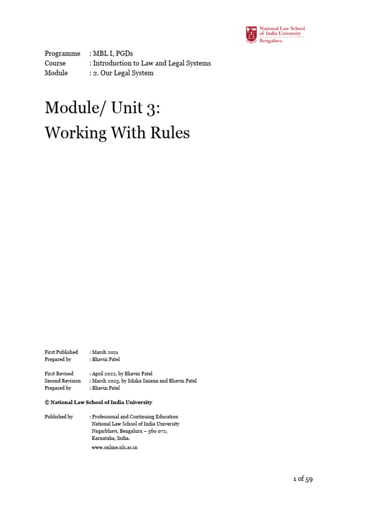 Module 3 Working With Rules | PDF | The Merchant Of Venice | Statutory ...