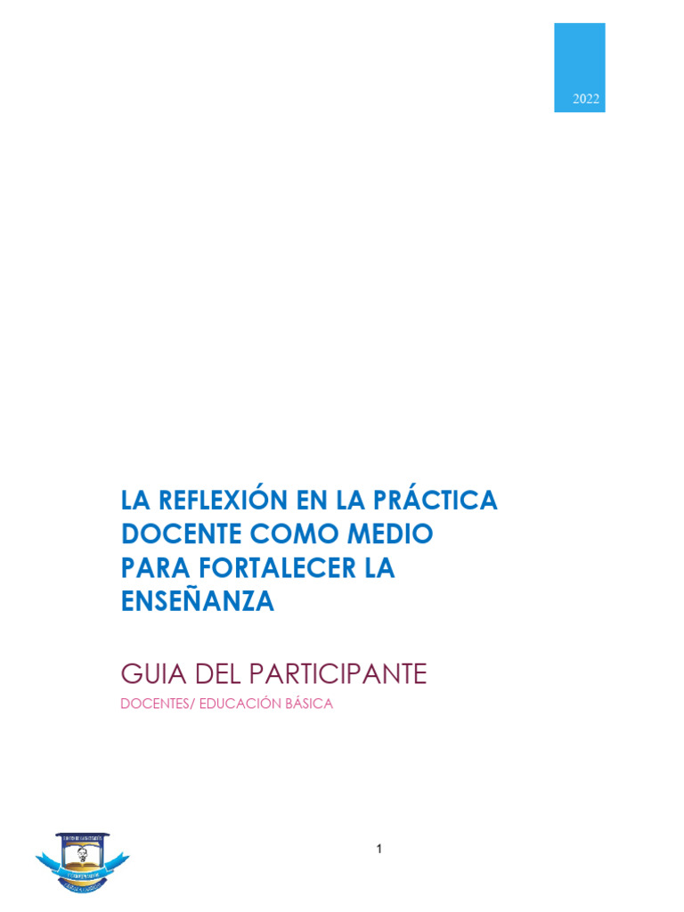 E1A CL Guía Part Reflexión de La Práctica Docente | PDF | Pensamiento ...