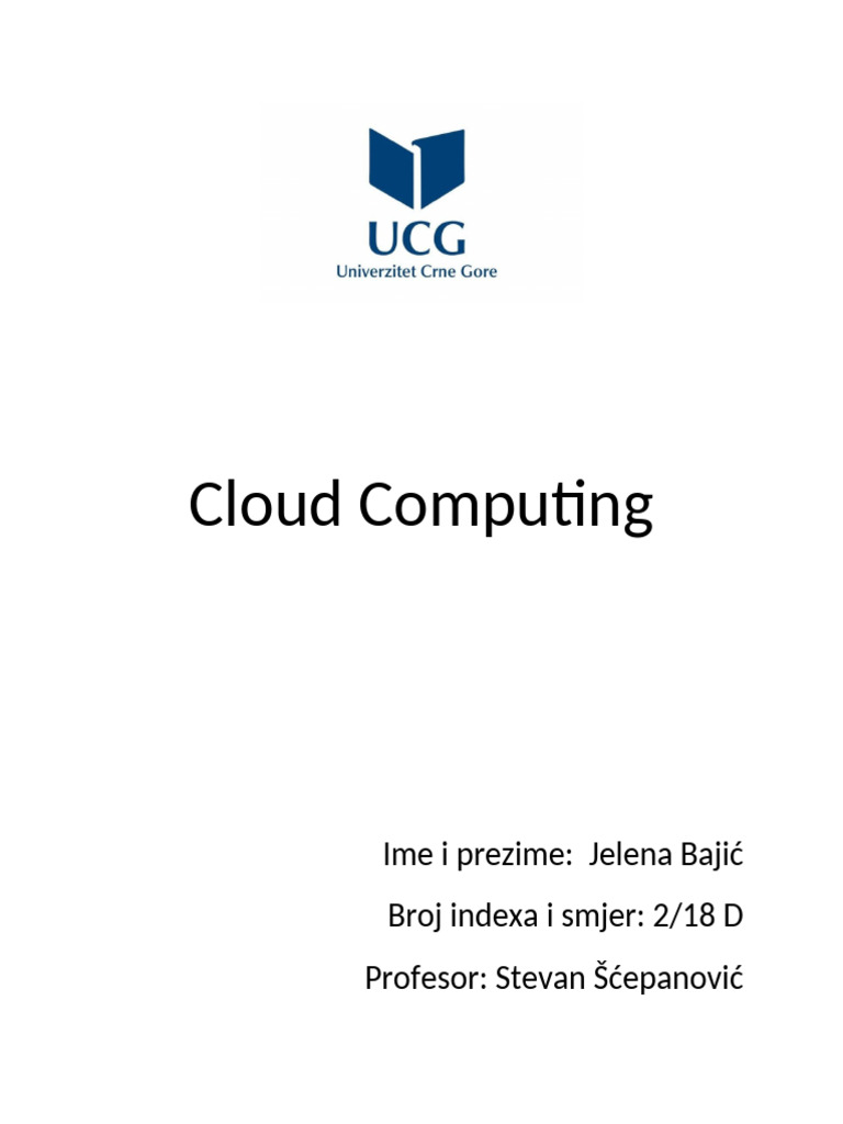 Cloud Computing | PDF