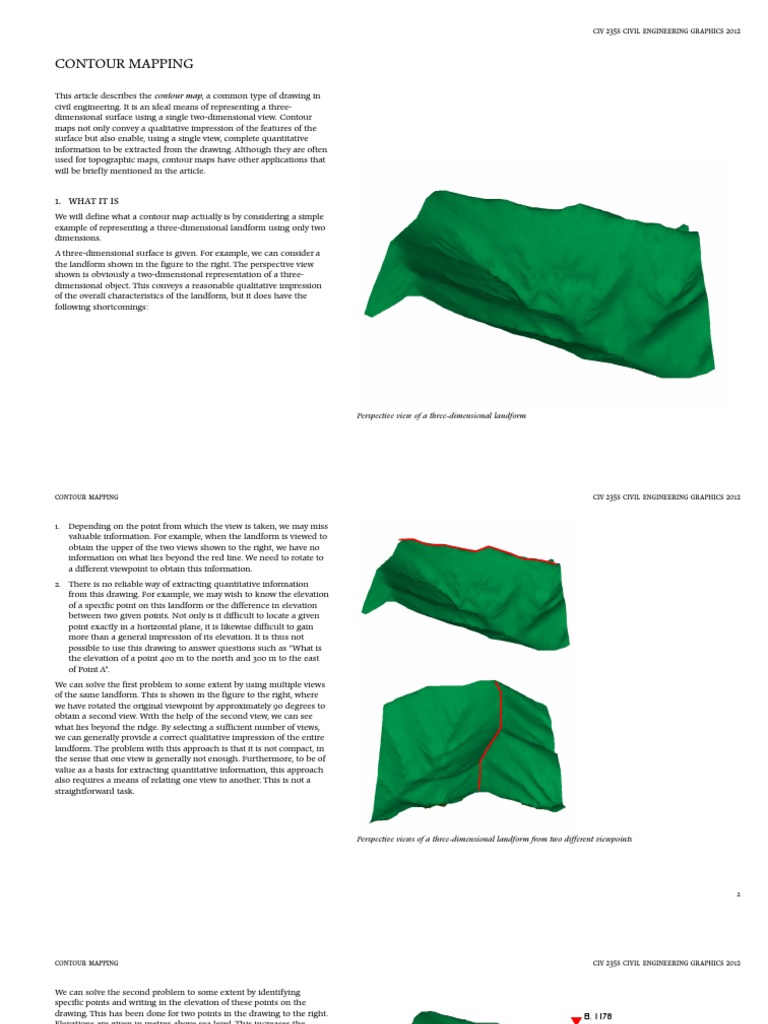 Contour Mapping | PDF | Contour Line | Topography