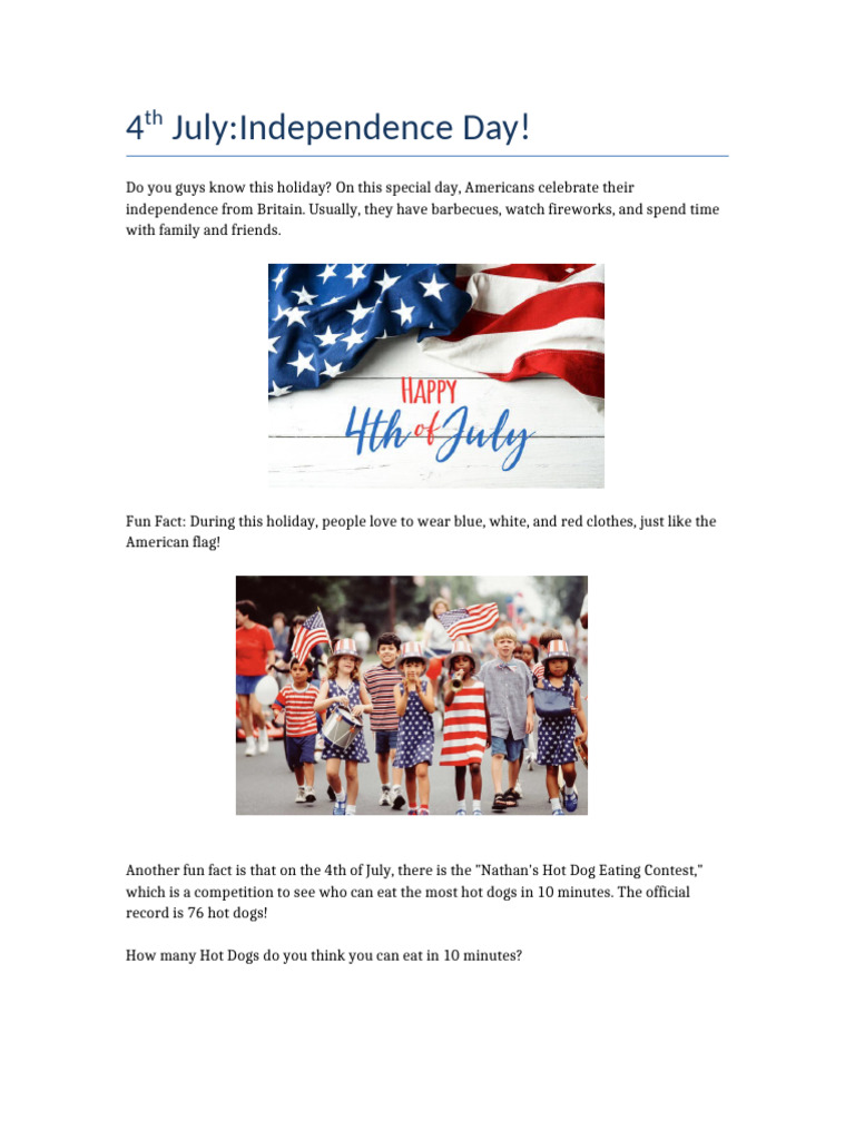Independence Day | PDF