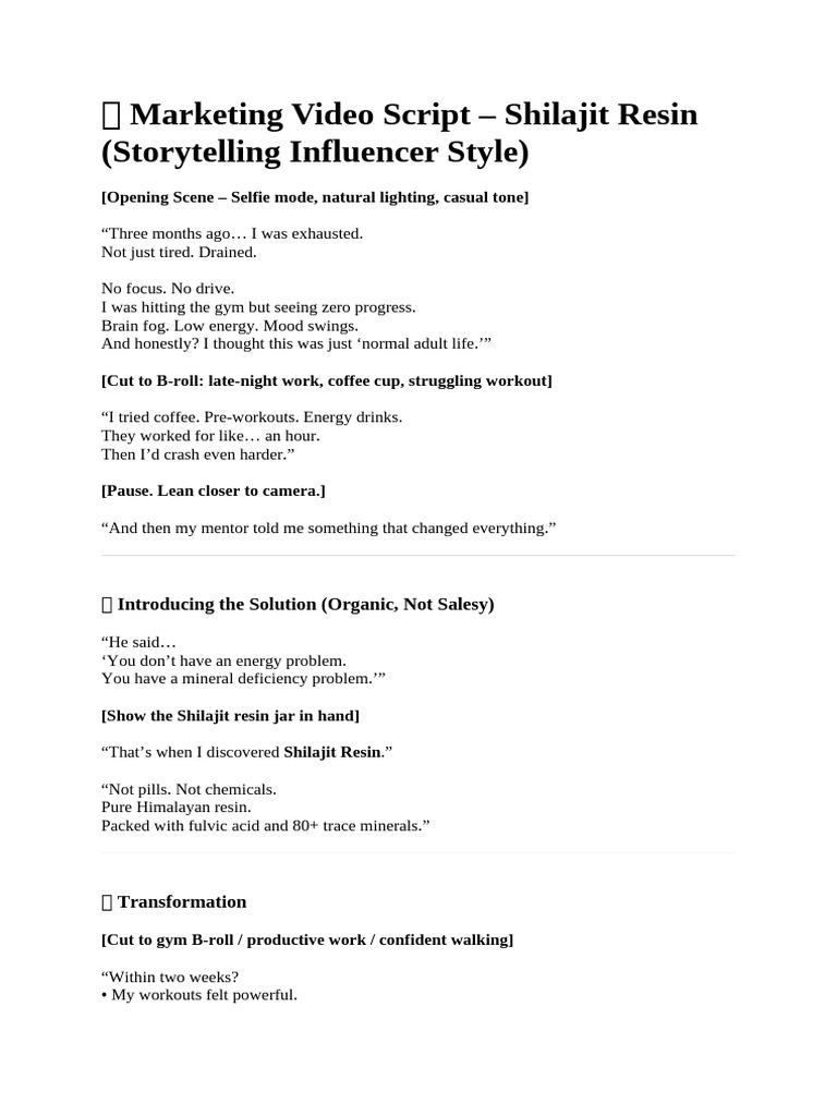 ? Marketing Video Script | PDF