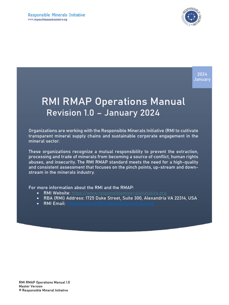 2025 - RMAP Ops Manual 1.0.0 - FINAL | PDF