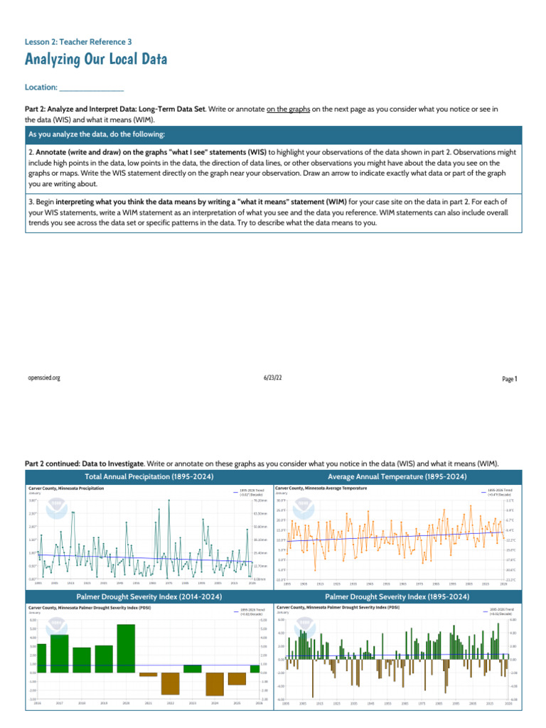 7.6 Lesson 2 Teacher Reference Analyzing Our Local | PDF