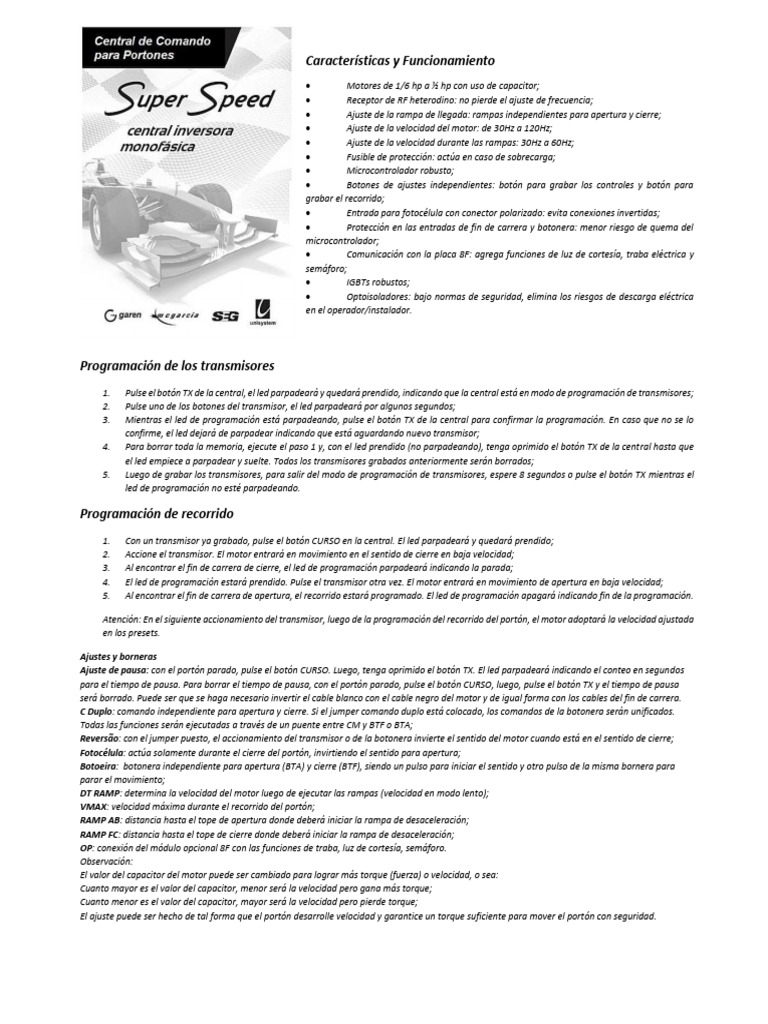 Seg Central Super Speed | PDF | Diodo emisor de luz | Electrónica