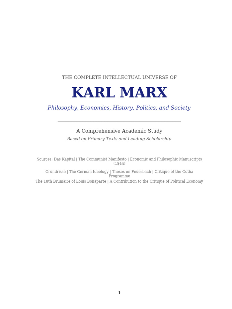 Karl Marx Complete Theories | PDF | Marx's Theory Of Alienation | Dialectic