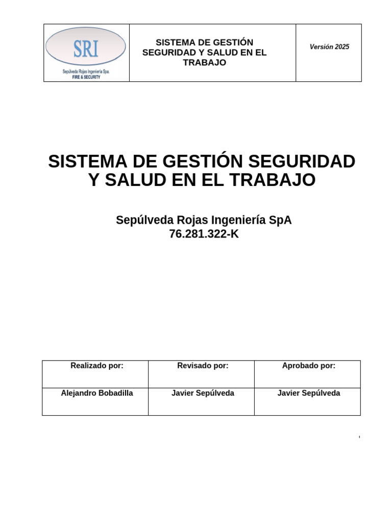 Sistema de Gestión Seguridad y Salud | PDF | Seguridad y salud ...