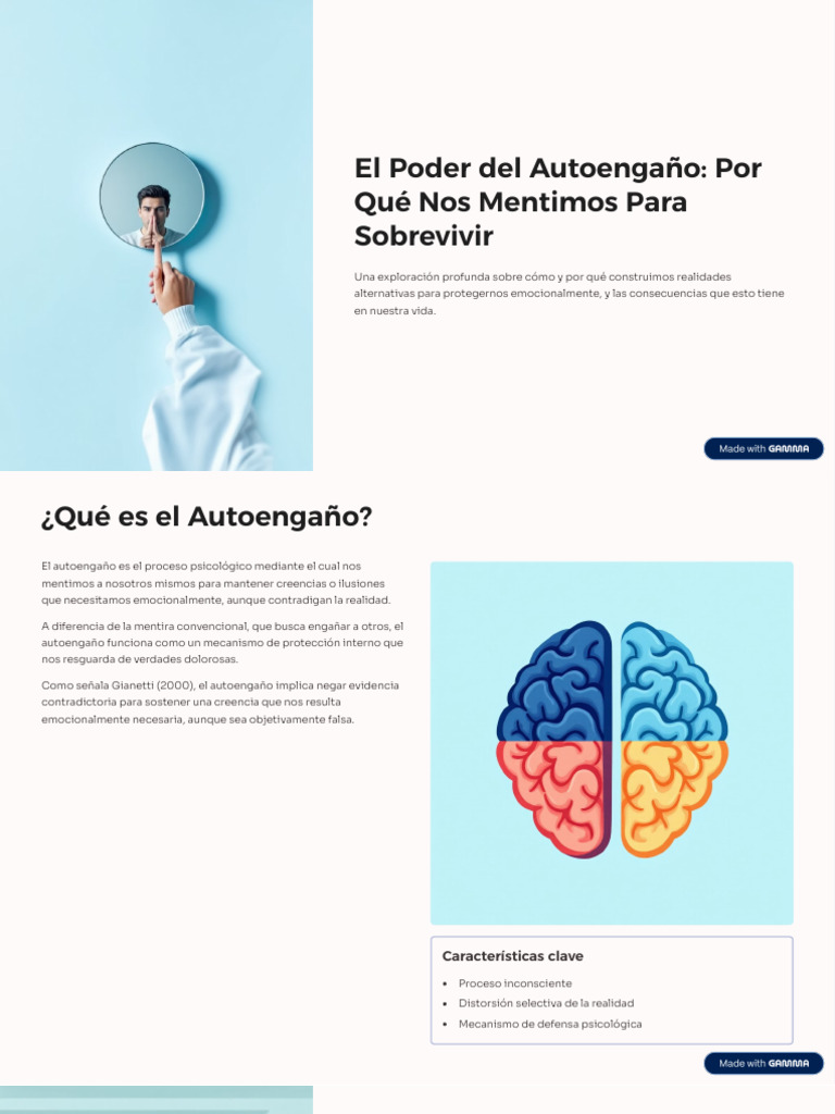 El Poder Del Autoenganyo - Por Que Nos - Mentimos para Sobrevivir | PDF ...
