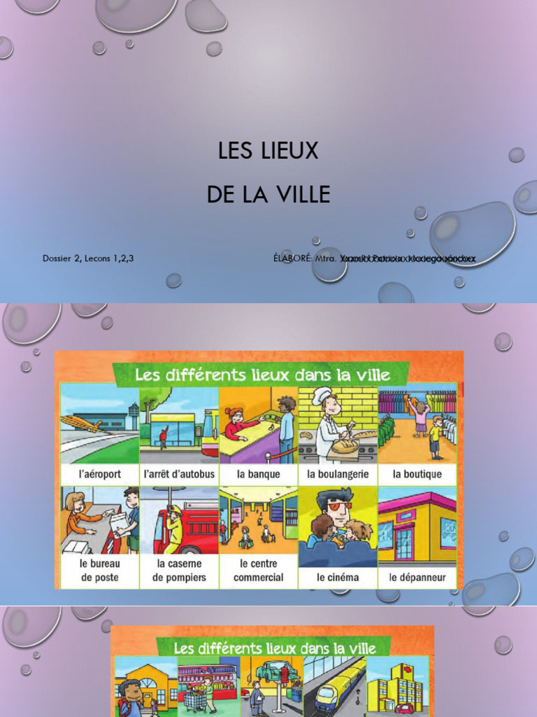 Les Lieux de La Ville | PDF | Grammaire | Morphologie