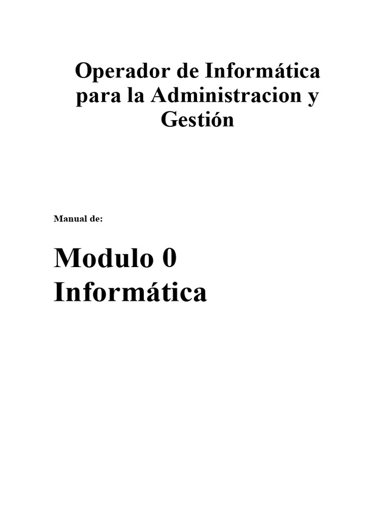 LIBRO 31 Manual de Informatica Rev. 1 | PDF | Informática | Hardware de ...