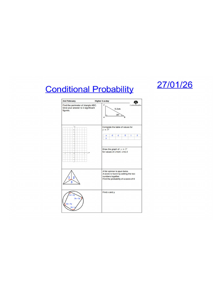 Conditional Probability Set 1 | PDF