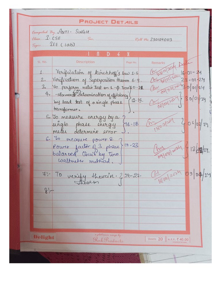 Electrical File PDF - Aditi Singh | PDF | Computer File Formats