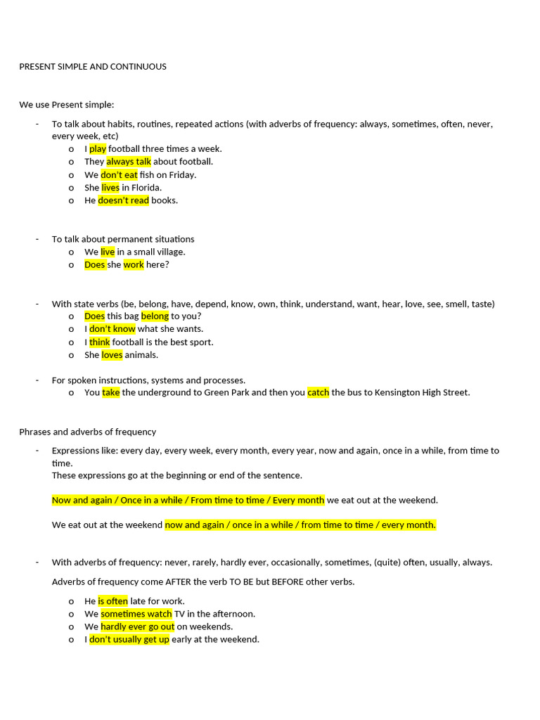 Present Simple and Continuous Future Forms | PDF | Adverb | Cost Of Living