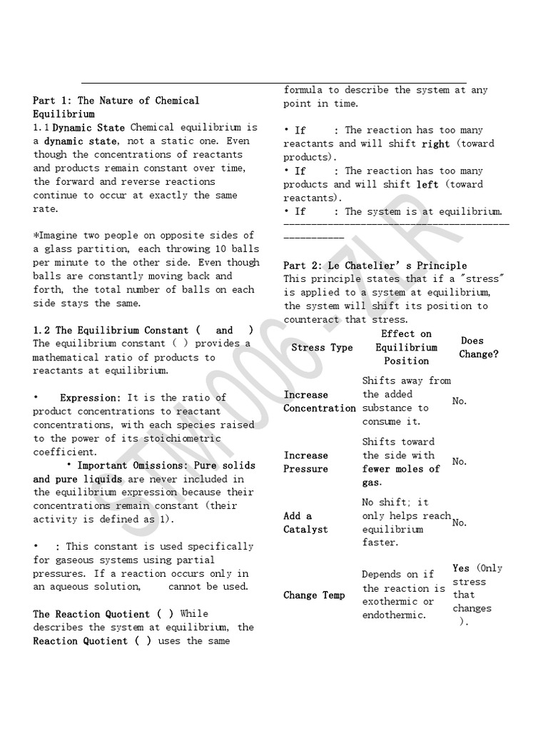 STM 006 SAT Review 2526 | PDF | Chemical Equilibrium | Chemical Reactions