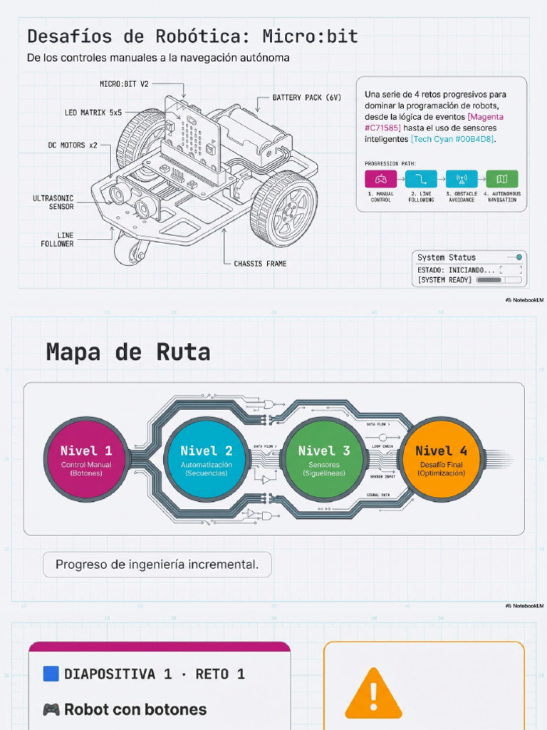Robótica Microbit Desafíos Progresivos | PDF