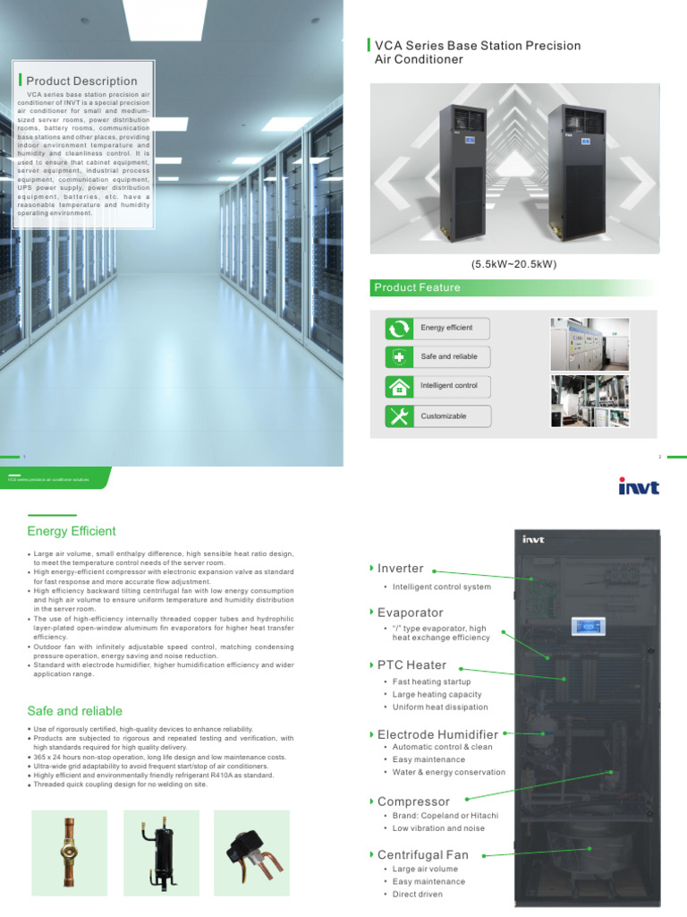 VCA Series Base Station Air Conditioner | PDF | Air Conditioning | Humidity