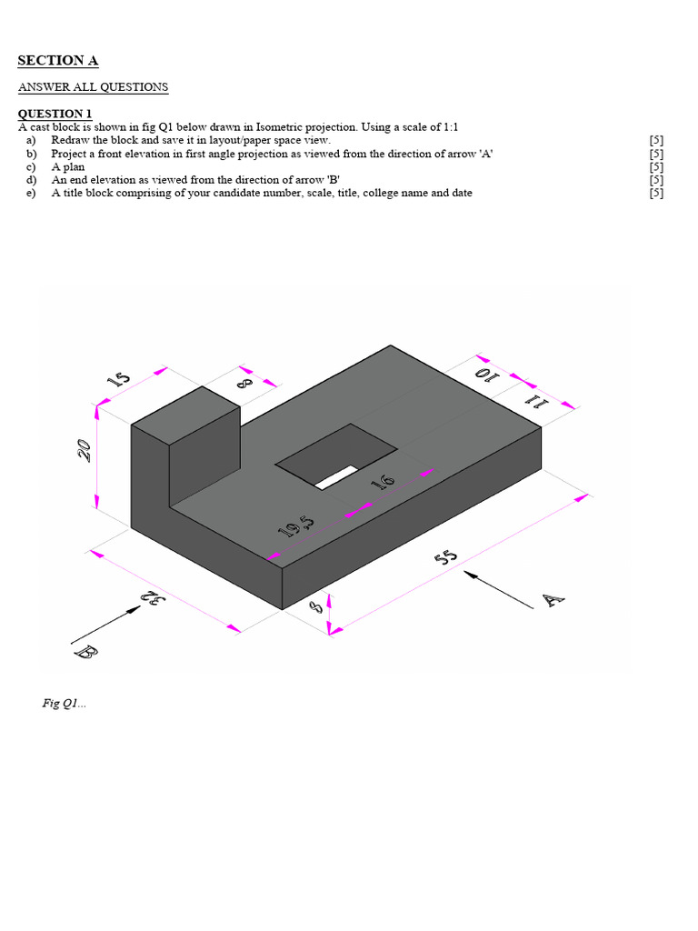 CAD Tests Qn1 | PDF