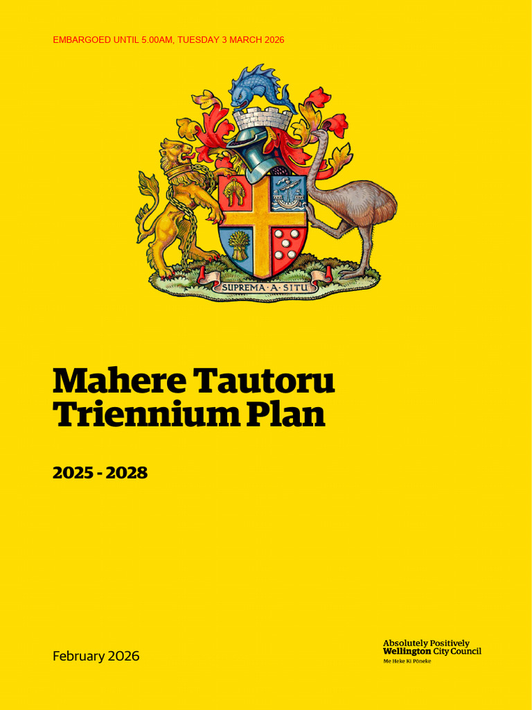 Wellington City Council's Mahere Tautoru Triennium Plan 2025-2028 | PDF ...