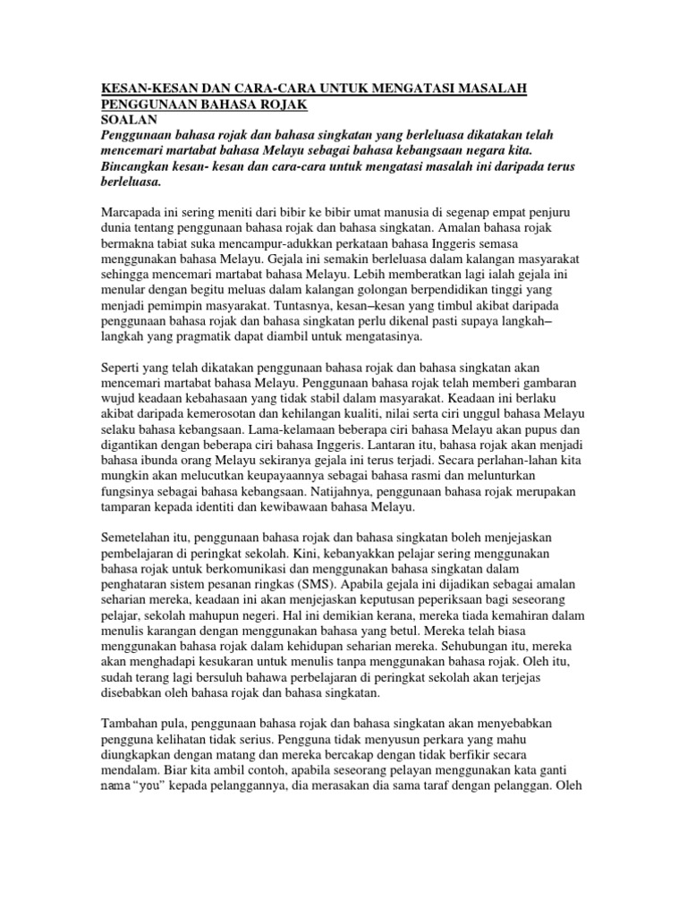 Bahasa Rojak | PDF