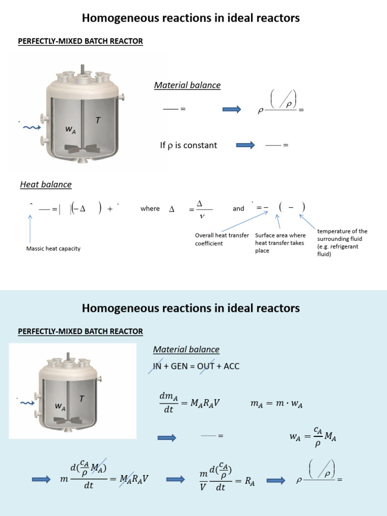 Homogeneous Reactions in Ideal Reactors | PDF | Transport Phenomena ...