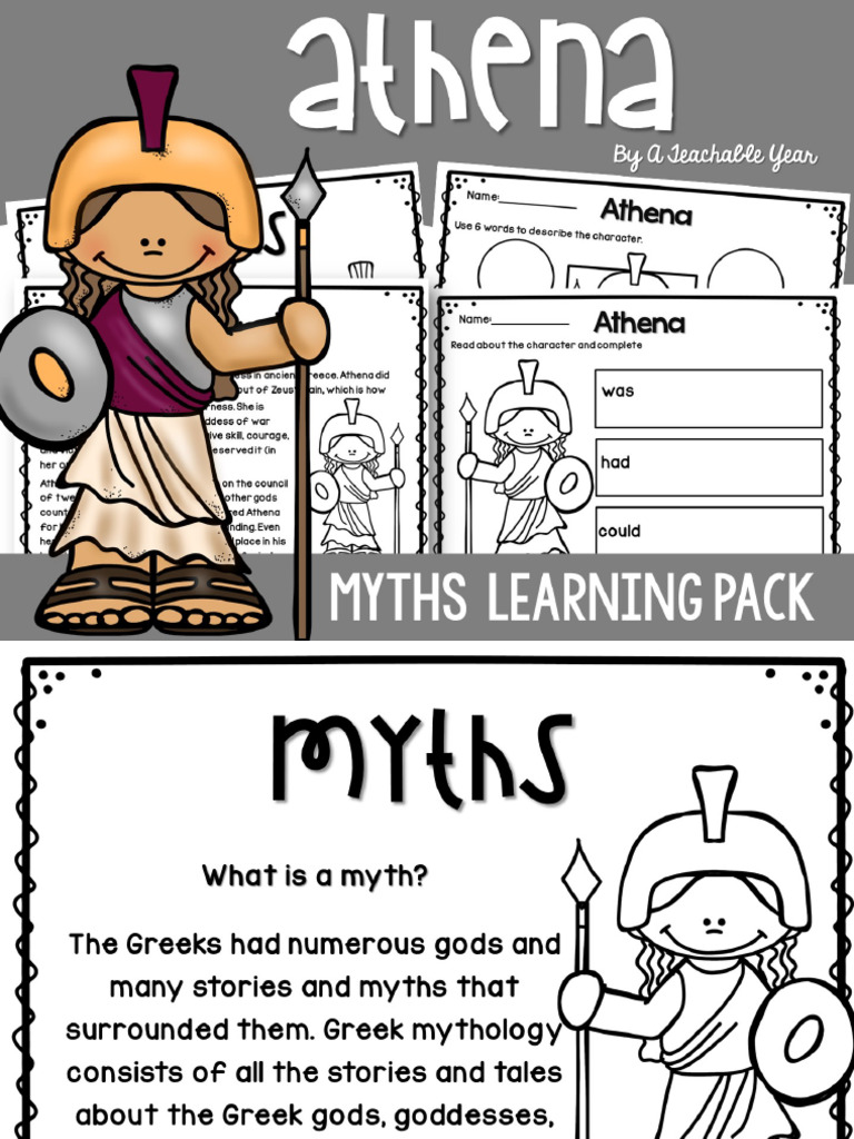 AthenaGreekMythologyActivitiesandWorksheetsFree 1 | PDF