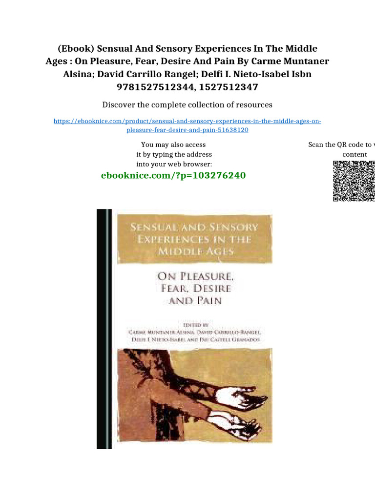 (Ebook) Sensual and Sensory Experiences in the Middle Ages : On ...