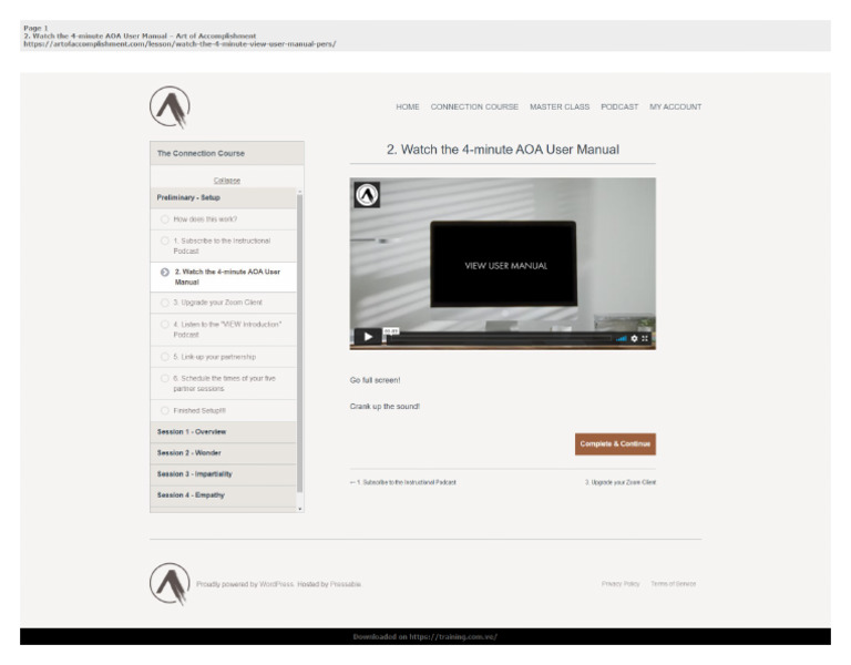 #5906 - '2. Watch The 4-Minute AOA User Manual - Art of Accomplishment ...