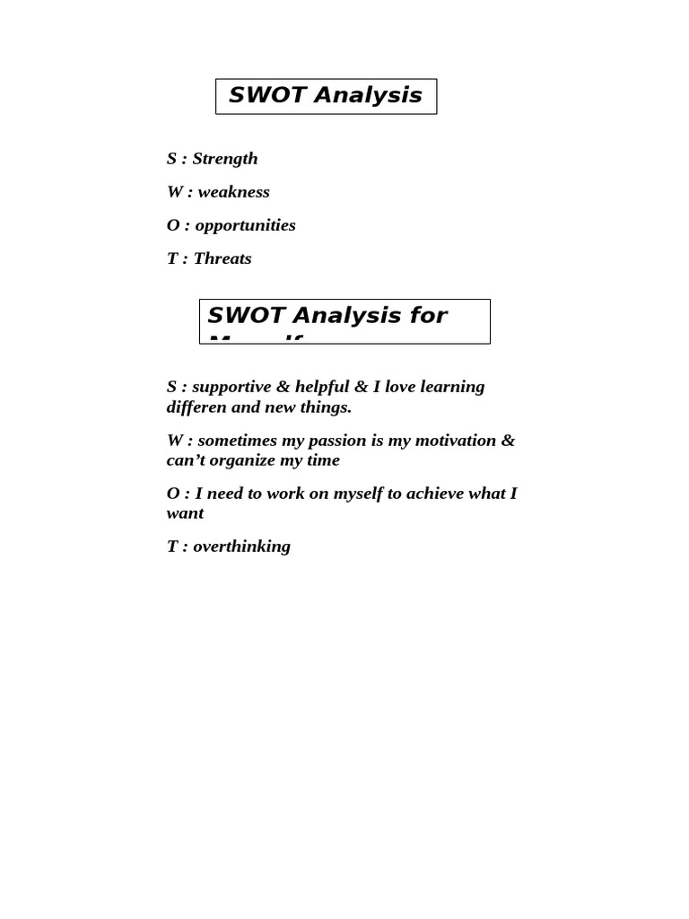 SWOT Analysis S | PDF