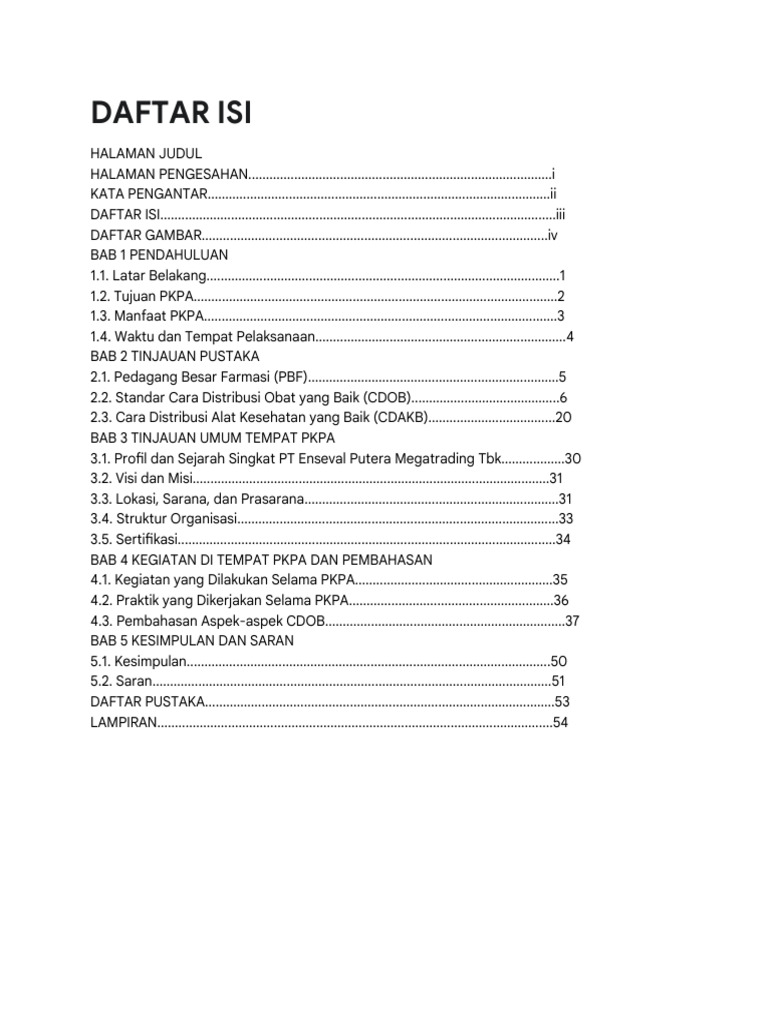Daftar Isi Lom Fix | PDF
