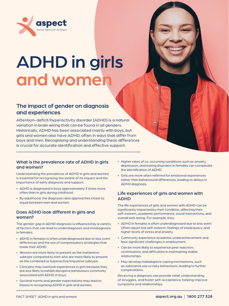 ADHD in Girls and Women InfoSheet | PDF | Attention Deficit ...