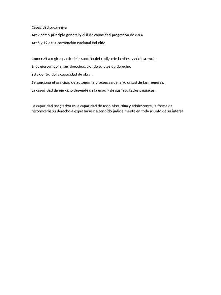 Capacidad Progresiva e Incapacidad | PDF | Justicia | Crimen y violencia
