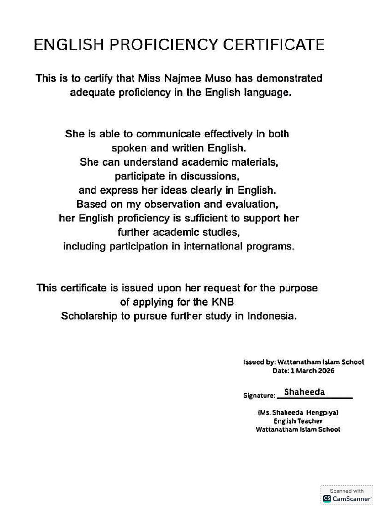 English Proficiency Certificate PDF Compressed Compressed | PDF