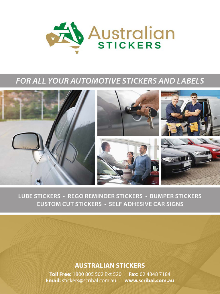 Aus Stickers Automotive Brochure | PDF | Vehicles