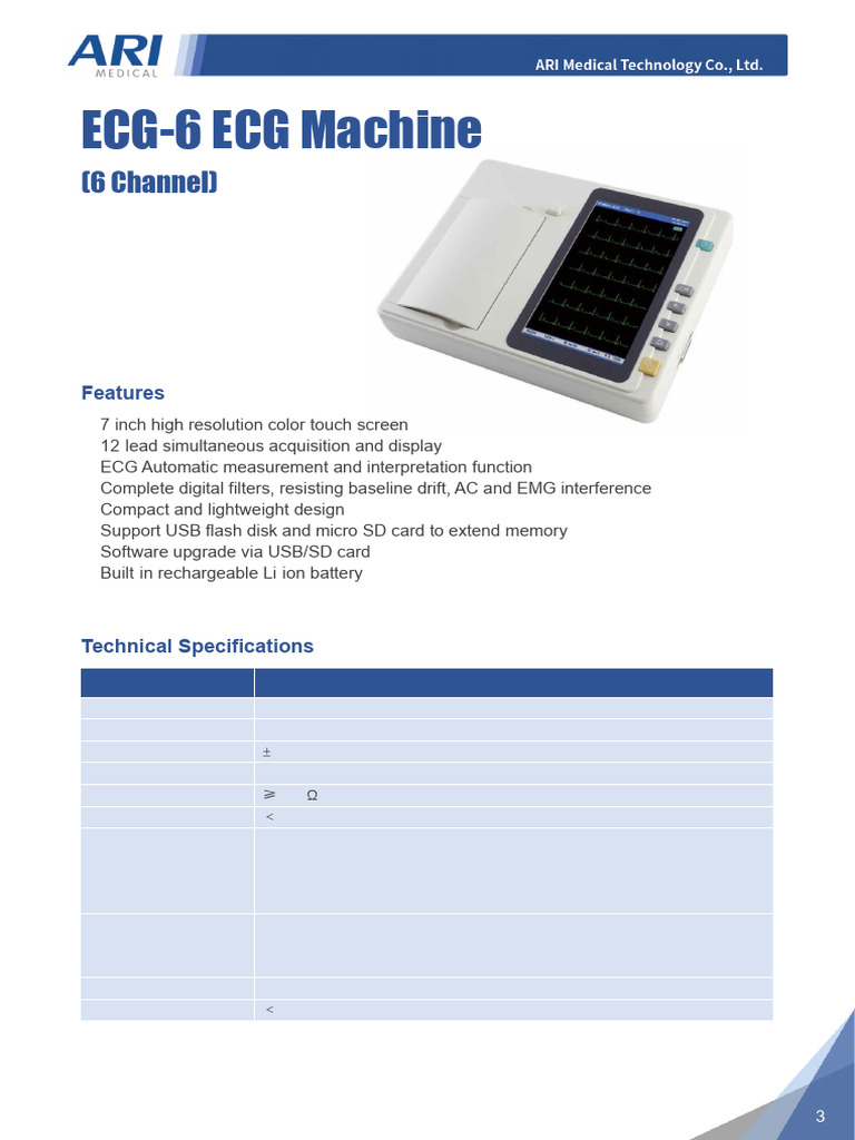 ECG-6 6 Channel ECG Machine - 251216 - 135845 | PDF