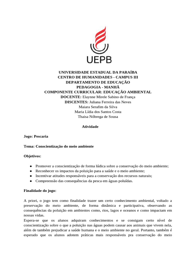 Educação Ambiental - 03 - 10 | PDF | Ambiente natural