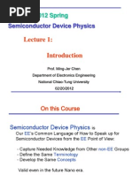 Lecture 1 - 4521semiconductor Device Physics Course Outline-2012 Spring